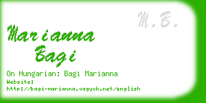 marianna bagi business card